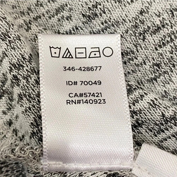 Lou & Grey M Jersey Knit Striped Fit and Flare Dress Grey and Pink Midi Dress - Picture 16 of 17